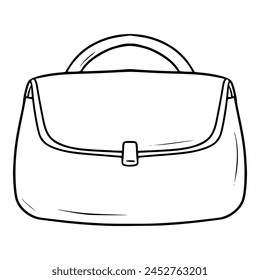 Vector aislado de contorno de ilustración de bolso	
