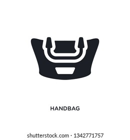 handbag isolated icon. simple element illustration from luxury concept icons. handbag editable logo sign symbol design on white background. can be use for web and mobile