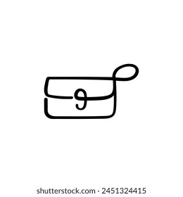 Handbag Line Style Icon Design