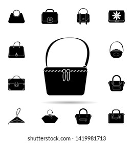 handbag with lock icon. Universal set of bags for website design and development, app development