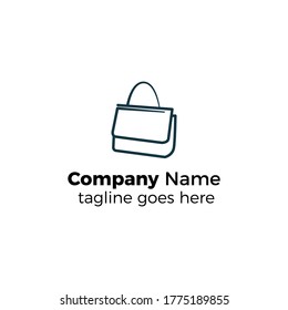 Logo-Design-Symbol für Handtasche, Vektorgrafik