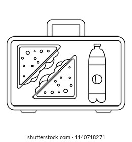 Handbag lunch icon. Outline illustration of handbag lunch vector icon for web design isolated on white background