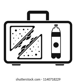 Handbag lunch icon. Simple illustration of handbag lunch vector icon for web design isolated on white background