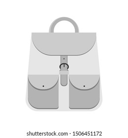 handbag mockup in base white and grey color. Modern fashion simple design satchel Vector illustration on a white background.