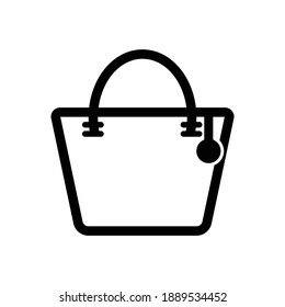 Handbag Online Shopping Icon Vector