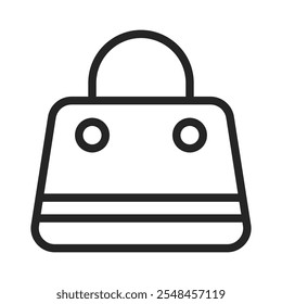 Handbag outline icons, minimalist vector illustration and transparent graphic element. Isolated on white background