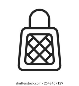 Handbag outline icons, minimalist vector illustration and transparent graphic element. Isolated on white background