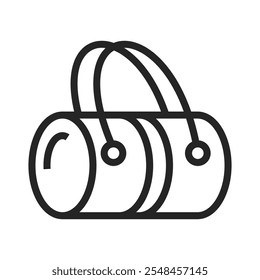 Handbag outline icons, minimalist vector illustration and transparent graphic element. Isolated on white background