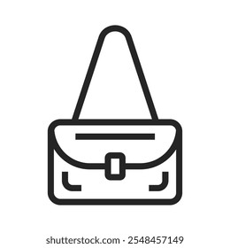 Handbag outline icons, minimalist vector illustration and transparent graphic element. Isolated on white background