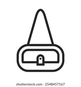 Handbag outline icons, minimalist vector illustration and transparent graphic element. Isolated on white background