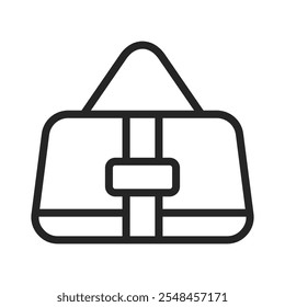 Handbag outline icons, minimalist vector illustration and transparent graphic element. Isolated on white background