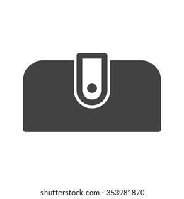 Handbag, purse, fashion icon vector image. Can also be used for makeup and accessories. Suitable for use on mobile apps, web apps and print media.