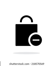 Handbag remove goods simple icon on white background. Vector illustration.