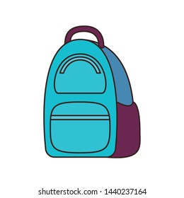 handbag school on white background