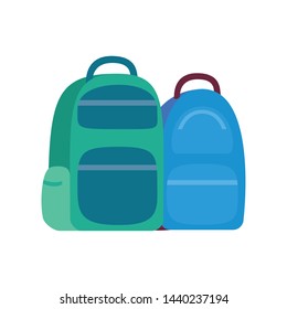 handbag school on white background