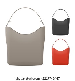 Handbag set on a white background. Vector illustration.