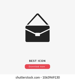 Handbag sign icon vector , fashion modern symbol vector illustration for web and mobil app isolated on grey background