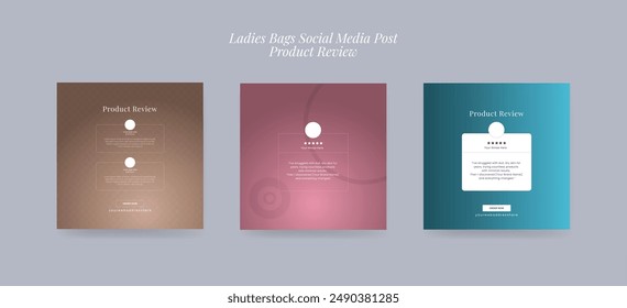 handbag social media post, social media  post for e-commerce and online shop, eps vector illustration