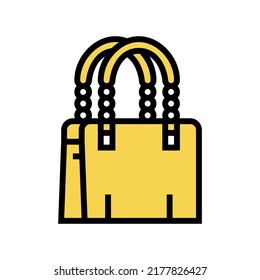 handbag stylish color icon vector. handbag stylish sign. isolated symbol illustration