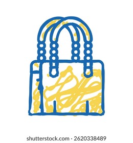 handbag stylish doodle icon sketch vector. handbag stylish sign. isolated symbol illustration