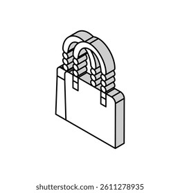 handbag stylish isometric icon vector. handbag stylish sign. isolated symbol illustration