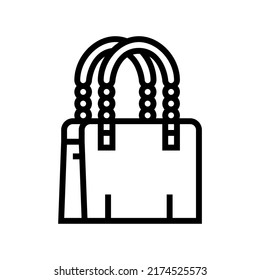 handbag stylish line icon vector. handbag stylish sign. isolated contour symbol black illustration