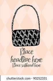 handbag template vector/illustration