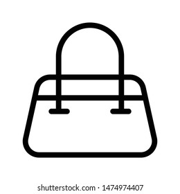 handbag thin line vector icon