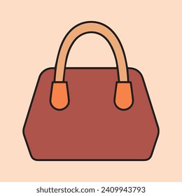 Icono de diseño de vectores de bolsos de mano