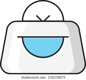 handbag vector flat color icon 