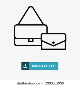 Handbag vector icon