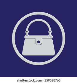 Handbag vector icon 