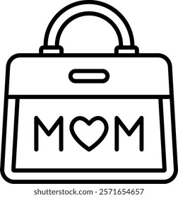 Handbag vector icon. Can be used for printing, mobile and web applications.