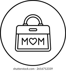 Handbag vector icon. Can be used for printing, mobile and web applications.