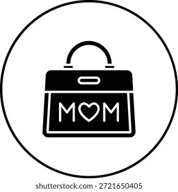 Vektorsymbol für Handtaschen. Kann für Druck-, Mobil- und Web-Anwendungen verwendet werden.