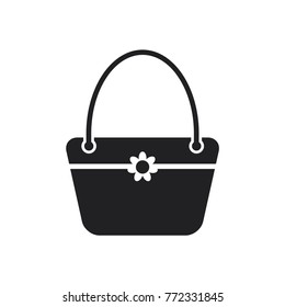 handbag vector icon, female bag icon, shopping bag vector icon 