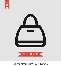 Handbag vector icon, illustration symbol