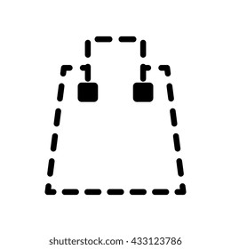 Handbag vector icon. Woman shopping bag symbol isolated
