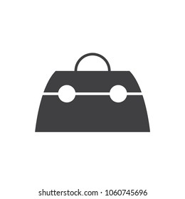 Handbag vector icon women bag isolated retail logo. Flat design vector illustration