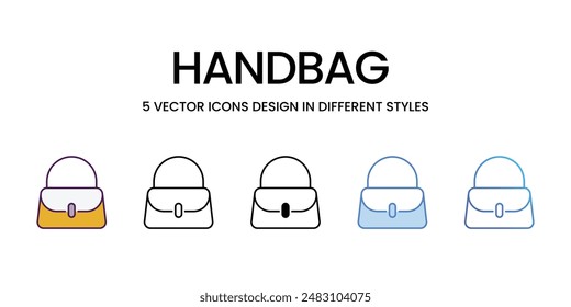 Handbag vector icons set stock illustration