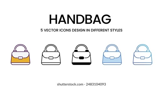 Handbag vector icons set stock illustration