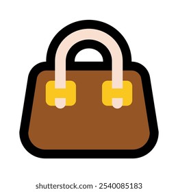 Handbag vector illustration. Simple handbag icon emoji design. 