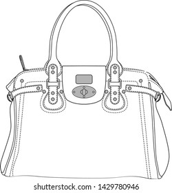 handbag vector isolated template illustration