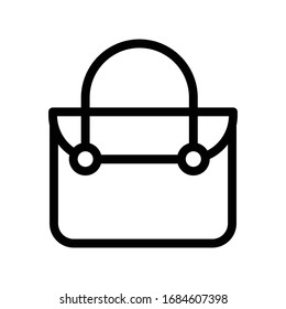handbag vector thin line icon 