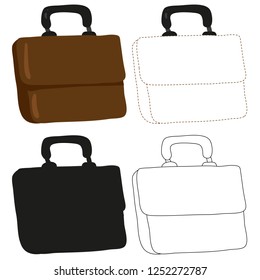handbag worksheet vector design