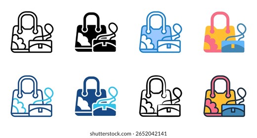 Handtaschen Symbol Set mehrere Stil Sammlung 
