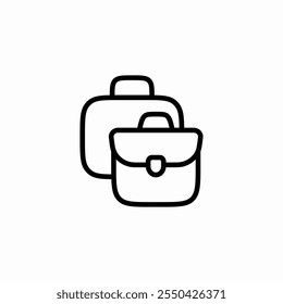 handbags luggages icon sign vector