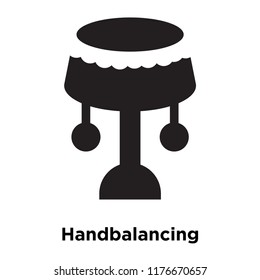 Handbalancing icon vector isolated on white background, logo concept of Handbalancing sign on transparent background, filled black symbol