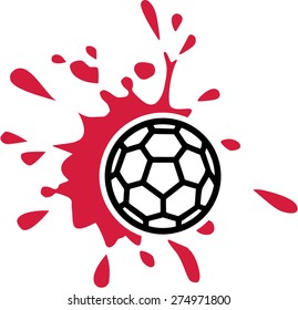 Handball Ball Splash Color