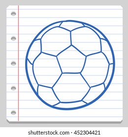 Handball Ball Sport School Doodle Icons Hand vector illustration sketch.